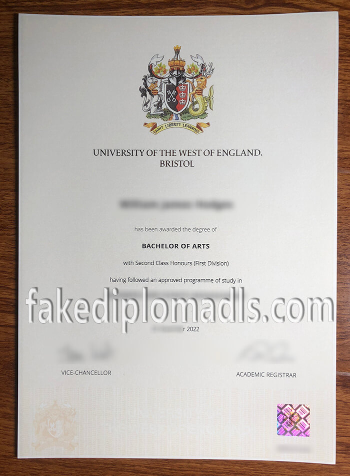 UWE Bristol Bachelor of Arts degree