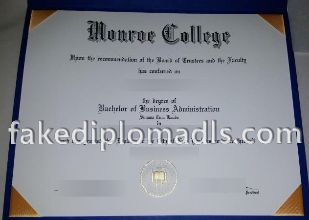 Monroe College diploma 
