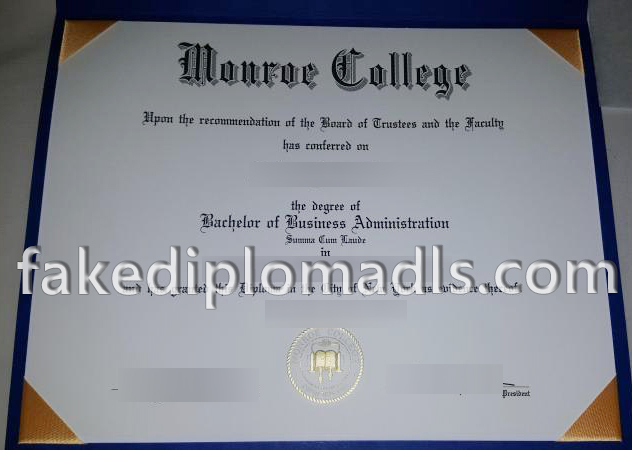 Monroe College diploma 