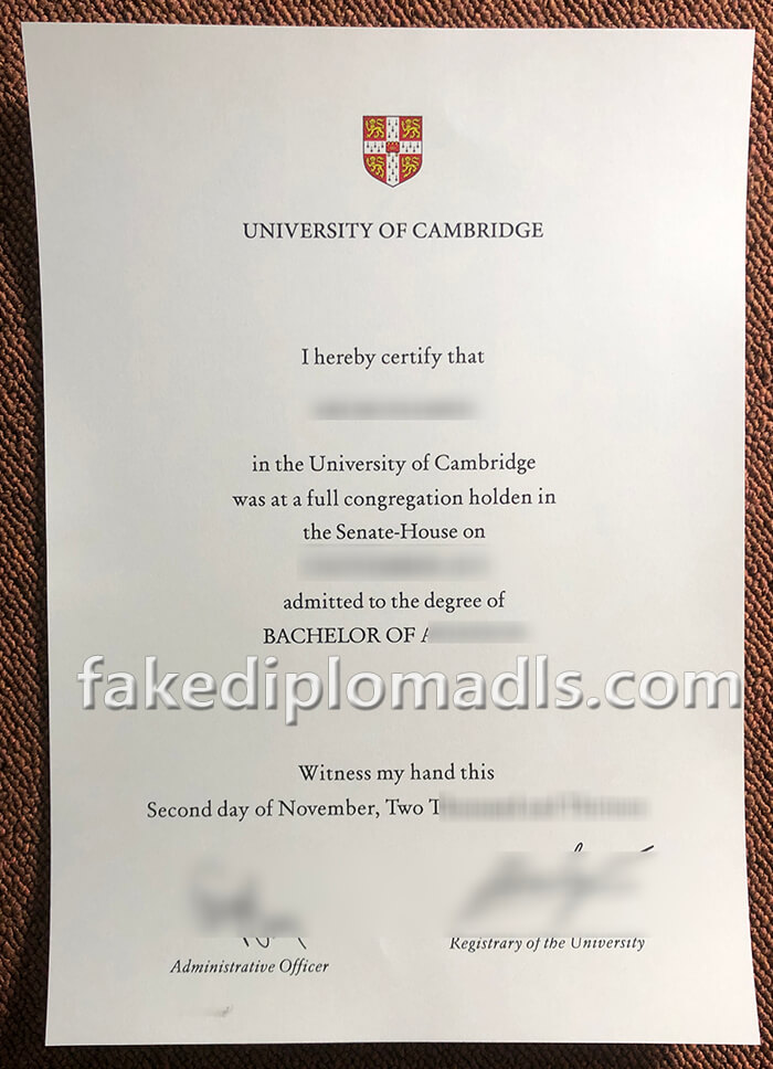University of Cambridge degree