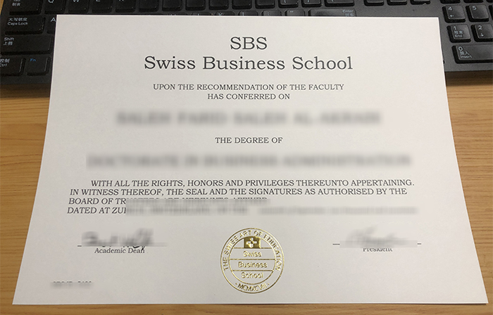 SBS Swiss Business School fake Degree