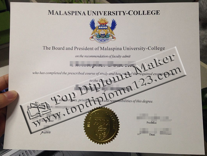 Malaspina university-college diploma, Malaspina university-college degree certificate sample