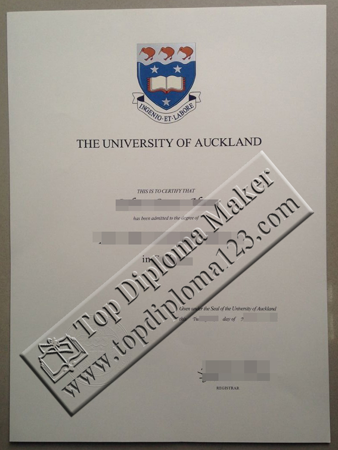The university of Auckland degree certificate, The university of Auckland diploma