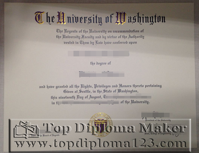 university of Washington degree certificate, UW diploma