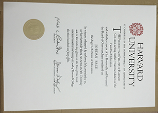 Harvard university degree certificate