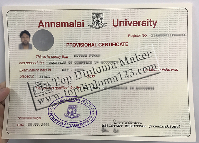 Annamalai university degree certificate, Annamalai university diploma