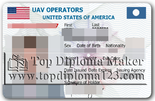 Buy UAV OPERATORS UNITEO STATES OF AMEEICA id card