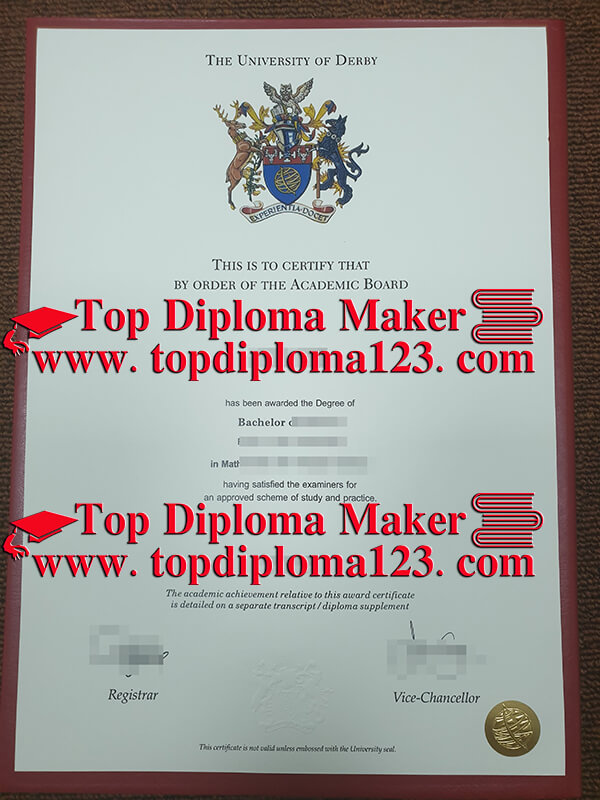 fake University of Derby diploma